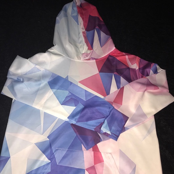 Bright colored silky hoodie🤗🤗like new - Picture 2 of 7